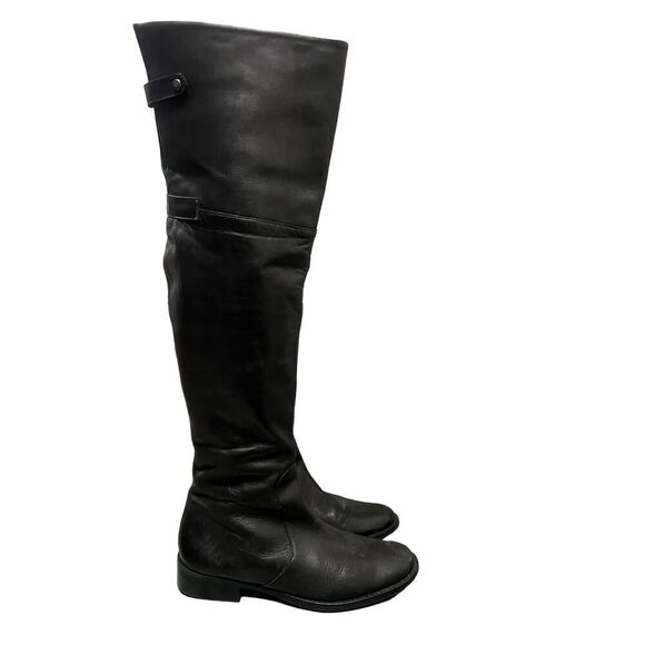 MATISSE BLACK LEATHER KNEE HIGH BOOTS SIZE 8.5 - Picture 1 of 7